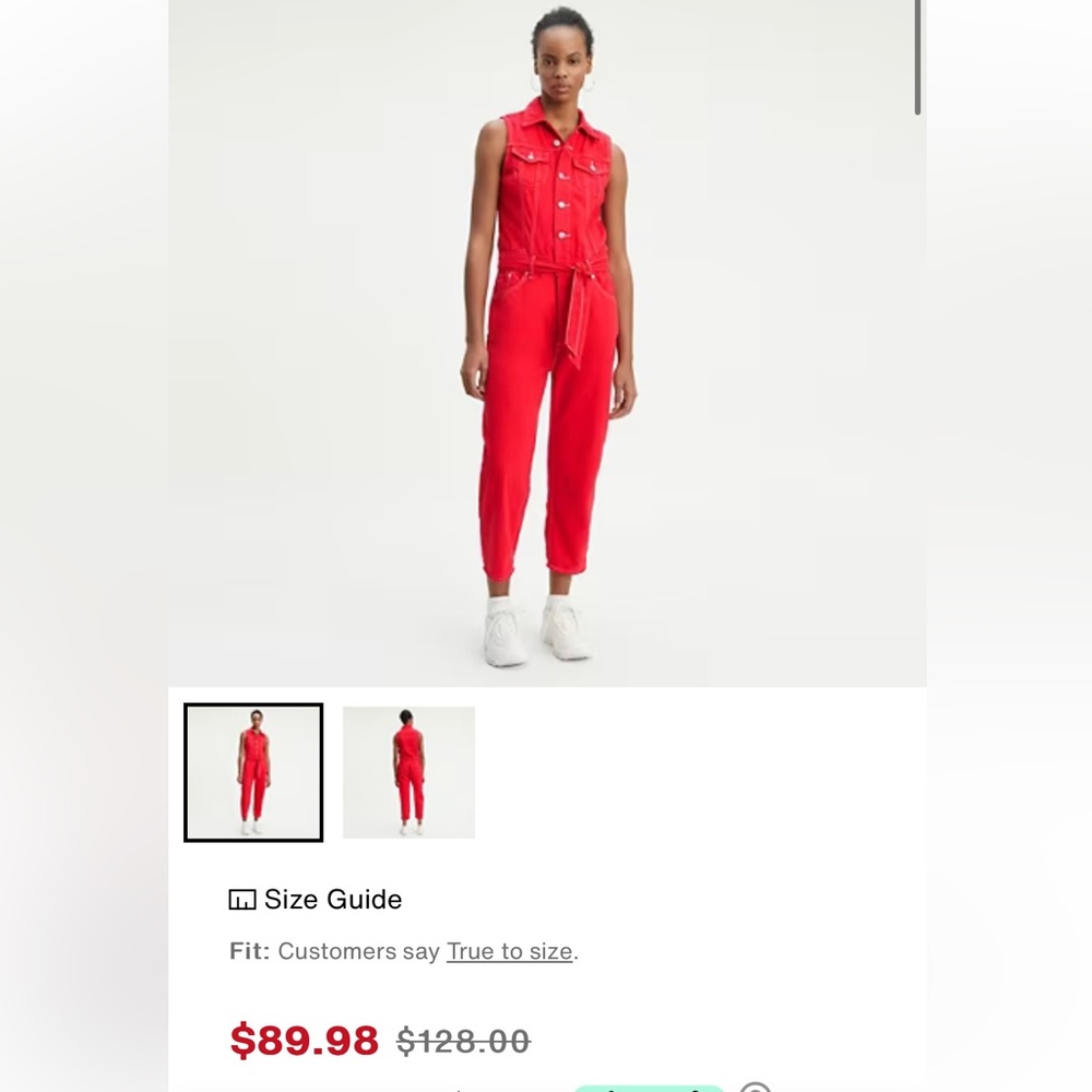 Cute red Levi romper.